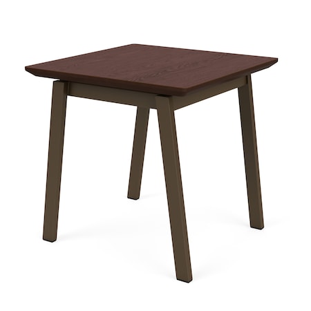 Lesro Newport End Table, 20 in W, 20 in L, 20 in H, Cocoa Walnut NP0620